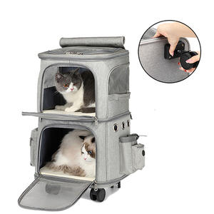 Nouvellement conception 4 roues chariots <span class=keywords><strong>pour</strong></span> animaux de compagnie <span class=keywords><strong>chien</strong></span> chat sac facile à marcher pliant transporteur de voyage chariot <span class=keywords><strong>poussette</strong></span> <span class=keywords><strong>pour</strong></span> animaux de compagnie <span class=keywords><strong>pour</strong></span> petits chiens chats - Product Image 2