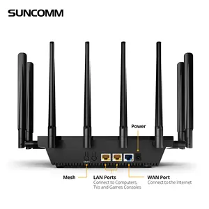 Mais popular Suncomm SE05 Pro 4G 5G Roteador SIM WiFi 6 sem fio Banda Doble X62 Roteador WiFi Gigabit Antena Externa Ilimitada