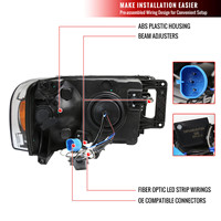 Pour Dodge pour Ram 2002-2005 Auto Lampe H7 Projecteur LED Bar Phares 55W Halogène Puissance pour 1500 2500 3500