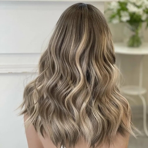 Envío de la gota de longitud media Ash Brown Mix mejor virgen Remy ruso cutícula pelucas delanteras de encaje de cabello humano para mujeres - Product Image 6