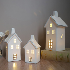 Factory Hot-Sale <strong>Christmas</strong> <strong>Village</strong> Animated <strong>House</strong> LED Lights Luxury Ceramic Table <strong>Decor</strong> - Product Image 1