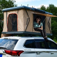 Carpa de techo para coche, impermeable, ligera, de aluminio, con carcasa rígida.