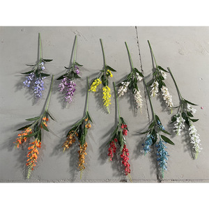 Bouquets de fleurs artificielles en lavande Yixuan, décorations de mariage en soie, utilisation pour les mariages en plein air - Product Image 2