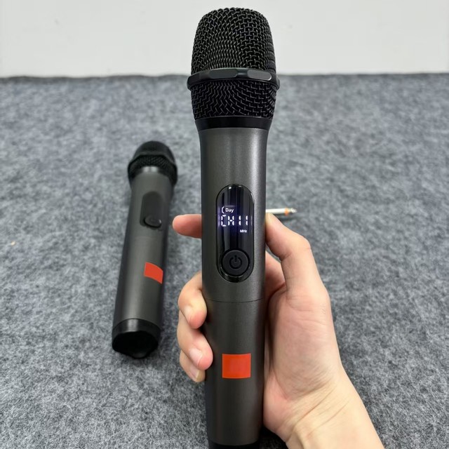J-WIRELESS MICROPHONE Wireless Dual Microphone/Microphone UHF Dual Channel Wireless One to Two