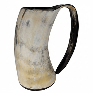 VIKING Best Quality Natural Water Buffalo Horn Tankard Polished Animal Style Viking Carving <b>Mug</b> Beer Decoration - Product Image 1