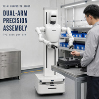 Robot composite à double bras Y2M, 7+1 axes, humanoïde Y2-M, 30Hz, télécommande, API ROS2 pour le vissage et l'assemblage de précision