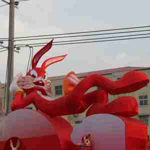 <span class=keywords><strong>โคม</strong></span><span class=keywords><strong>ไฟ</strong></span>ผ้าซาตินจีนพิมพ์ลายการ์ตูนรูปสัตว์เหมือนจริงสำหรับงานเทศกาลกำหนด3D เอง - Product Image 3