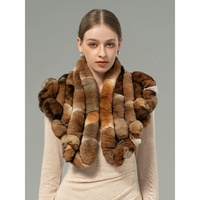 Écharpe cape chaude en fourrure de lapin Rex bleu et violet pour femme, style coréen, collection automne-hiver, polyvalente, cache-cou
