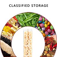 Récipient en plastique transparent personnalisé Pp en plastique transparent de qualité alimentaire pots d'épices, de bonbons et de miel avec couvercles pour emballage alimentaire