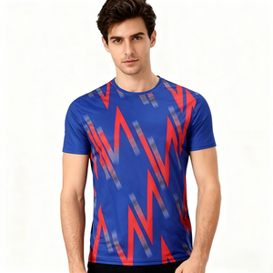 Camisetas Deportivas Transpirables con Logotipo Personalizado para Hombre, Camisetas de Gimnasio para Correr, de Secado Rápido, que Absorben la Humedad, de Manga Corta - Product Image 6