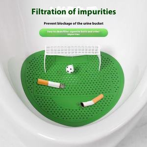 Feuille <span class=keywords><strong>de</strong></span> drainage d'urinoir en PVC pour hommes <span class=keywords><strong>But</strong></span> <span class=keywords><strong>de</strong></span> football Anti-colmatage Anti-éclaboussure <span class=keywords><strong>de</strong></span> l'eau Tampon aromatique désodorisant Triangle Bloc <span class=keywords><strong>de</strong></span> parfum - Product Image 3