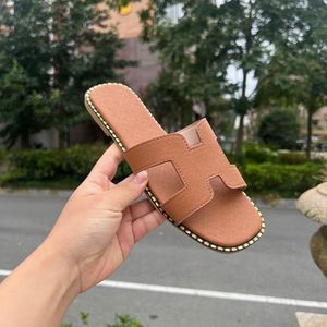 Sandalias Planas de Cuero Hechas a Mano con Forma de H para Mujer, Sandalias de Verano Multicolores, Calzado Informal para Caminar al Aire Libre - Product Image 2