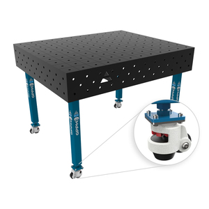 Steeleco gpph 1.2x1ม. ม้านั่งเชื่อมแบบมีล้อหนา8มม. รู16มม. ตารางขนาด100x100มม - Product Image 1