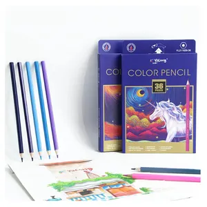 亚龙定制卓越艺术家六边形木制彩色铅笔套装绘画练习创作绘画