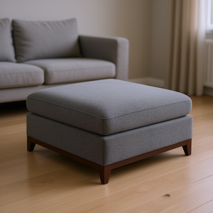 Sgabello Moderno in Tessuto Chenille per Soggiorno, Arredamento Casa con Seduta Imbottita - Product Image 2