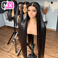 Peluca de Cabello Humano Vietnamita Virgen Liso Natural al por Mayor, Densidad 200%, Pelucas Frontales de Encaje HD 13x4 para Mujeres Afroamericanas