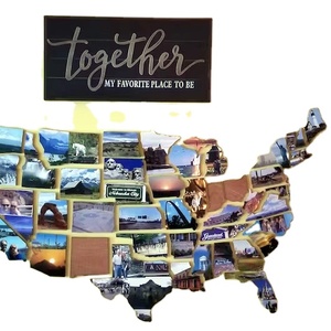 Aventure personnalisée <span class=keywords><strong>USA</strong></span> <span class=keywords><strong>carte</strong></span> en bois États-Unis voyage <span class=keywords><strong>carte</strong></span> Photo Collage Art mural pour souvenirs cadeau - Product Image 1