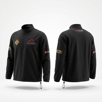 Pullover BP Custom Quarter Zip Dengan Lapisan Jala di Bagian Belakang