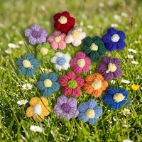 Fleurs artificielles en crochet faites à la main, écologiques, taille personnalisée, cadeau pour la décoration de vêtements