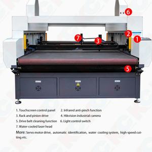 Nouvelle machine de découpe laser textile KC à CO2, grande version, 2 têtes laser, refroidissement par eau, prise en charge AI/BMP, haute productivité - Product Image 6