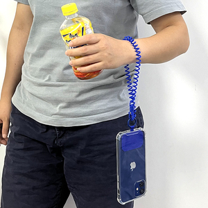 スプリングコイル付き盗難防止携帯電話チップキーホルダー金属クリップと接続パッチ付き紛失防止スプリングロープ携帯電話ストラップ - Product Image 2