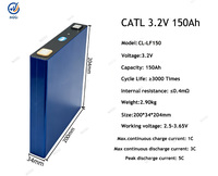 Оригинальная призматическая аккумуляторная ячейка CATL 3.2V 150Ah LiFePO4 с длительным сроком службы, перезаряжаемая LFP-ячейка для автодомов, солнечных систем хранения энергии, ESS, ИБП