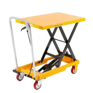 Small Lift Table Cart 500kg 1000kg Movable Lifting Table Hand Pallet Truck Trolley Manual Scissor Lift Table