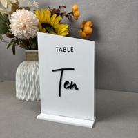Numéros de table en acrylique personnalisés pour mariage, dorés et transparents, avec base, pour fêtes et événements de mariage