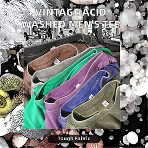 T-shirt vintage délavé à l'acide pour homme, logo personnalisé, effet vieilli, coton lourd 100%, coupe ample, tricoté, style décontracté - Product Image 2