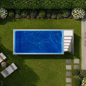 Piscina de Fibra de Vidrio de 4.5 Metros, Piscina Subterránea Preconstruida, Piscina Personalizada de Lujo con Borde Infinito - Product Image 6