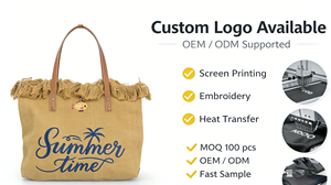 Bolso de Lona Abierto Reutilizable de Moda Bohemia Ecológica con Flecos Bordados Personalizados, de Gran Tamaño, con Dos Correas y Cierre de Botón con Letras para Mujer - Product Image 2