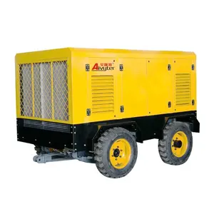 459 Cfm 13 Bar Trailer Mounted Portable Diesel Engine Mining Screw Air Compressor Price For Rock Drill