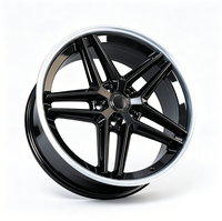 Jantes forgées légères Y-Spoke, finition noir brillant, lèvres polies, pour BMW M3 et modèles Mercedes Performance, concaves profondes