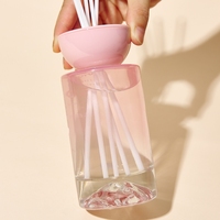 Ensemble diffuseur roseau de luxe style simple bouteille en verre rose décor à la maison désodorisant parfum avec huile parfumée coffret cadeau ODM/OEM