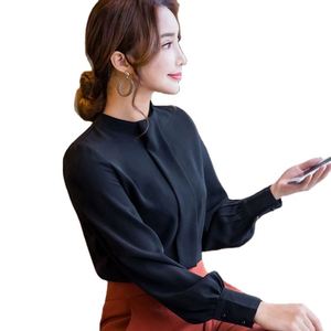 بلوزة نسائية شيفون كبيرة الحجم بالجملة لعام 2021، عالية الجودة، مريحة، بأكمام طويلة، مناسبة للمكتب، رسمية وفضفاضة - Product Image 2