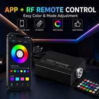 Kit de plafonnier à fibres optiques RVB 25W en gros, contrôlé par application, pour chambre à coucher, toit de voiture, home cinéma
