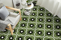 Décoration écologique pour la maison, carreaux de sol autocollants 3D en forme de carreaux de métro verts, autocollants adhésifs pour crédence de cuisine