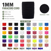 FORREK Cordon Micro Paracord Camouflage 1,8 mm en Nylon/Polyester Tressé Triple Couche Fin 1/16 po Corde Légère pour Bracelets et Artisanat