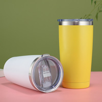Nouvelle tasse isotherme Bingba 20oz en acier inoxydable 304, portable pour voiture et extérieur, avec isolation thermique