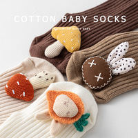 Chaussettes pour bébé en coton antidérapantes mi-mollet pour nouveau-nés, nourrissons et tout-petits de 0 à 3 ans - Chaussettes antidérapantes unisexes