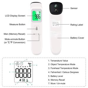 Termometro Digitale a Infrarossi Senza Contatto per Fronte e Corpo Umano, Vendita Calda, Disponibile in Magazzino, Produzione all'Ingrosso - Product Image 5