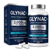 Capsules GlyNAC pour une Nutrition Active et un Bien-être Cellulaire, Formule Glycine NAC, Disponibles en Marque Blanche OEM