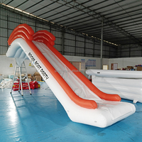 Plateforme flottante gonflable géante en PVC sur mesure avec toboggan, hermétique, pour usage commercial sur yachts, capacité 100-500 kg, 5-10 passagers