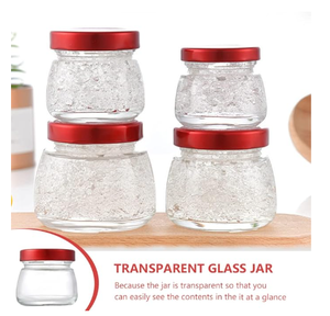 75ml 100ml transparentes kleines Honig glas Hoch temperatur beständige versiegelte Vogelnest glasflasche mit Gold deckel - Product Image 3