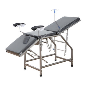 Cama de Examen Ginecológico y Obstétrico de Acero Inoxidable, Económica, con Altura Ajustable de 5-8 cm, con Colchón - Product Image 1