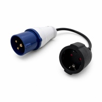 Adaptateur de prise industrielle 16A 250V vers prise Schuko, rallonge de câble CEE, adaptateur de prise vers contact de mise à la terre