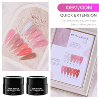 Gel de construction pour ongles 3D transparent sans HEMA, non collant, laiteux, effet gelée, pour extension et modelage, compatible LED, marque privée