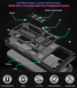 Funda Protectora Híbrida de TPU y PC a Prueba de Golpes con Soporte Magnético para Automóvil para <span class=keywords><strong>Huawei</strong></span> Y9 A/Y7 A/P-SMART-2021/Y8 <span class=keywords><strong>S</strong></span>/Y5P 2020 - Product Image 6