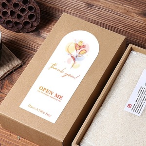 Eco-Friendly Waterproof Semicircular Paper Hang Tags With Floral Design Gold Stamping Thank You <b>Labels</b> For <b>Gift</b> Packaging - Product Image 4