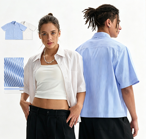 <span class=keywords><strong>Polo</strong></span> da uomo estiva casual personalizzata a <span class=keywords><strong>maniche</strong></span> <span class=keywords><strong>corte</strong></span>, tinta unita, con bottoni e righe, vestibilità ampia - Product Image 4